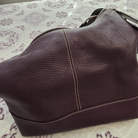 Dooney & Bourke Purple Plum Leather Shoulder Bag - Picture 12 of 12